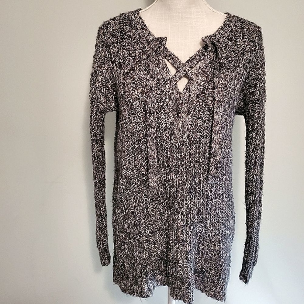 Aerie Women’s Long Sleeve Oversized Tie Front Sweater Size XS